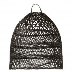 HANGING LAMP RATTAN BLACK CLSC 40 - HANGING LAMPS